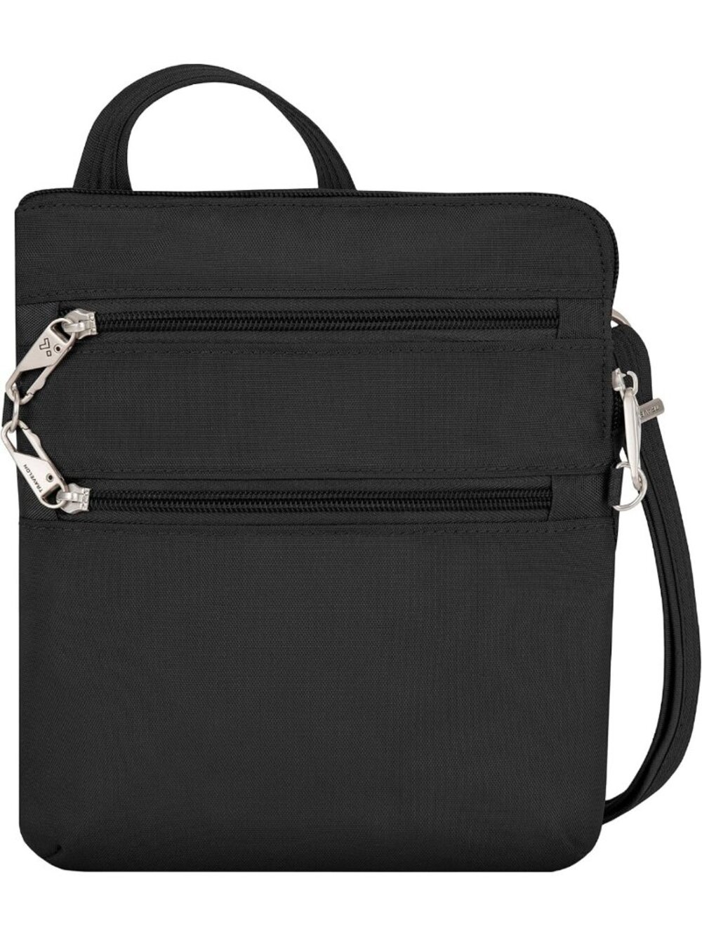 Anti-Theft Classic Slim Double Zip Crossbody Bag - Travel-Friendly & Stylish
